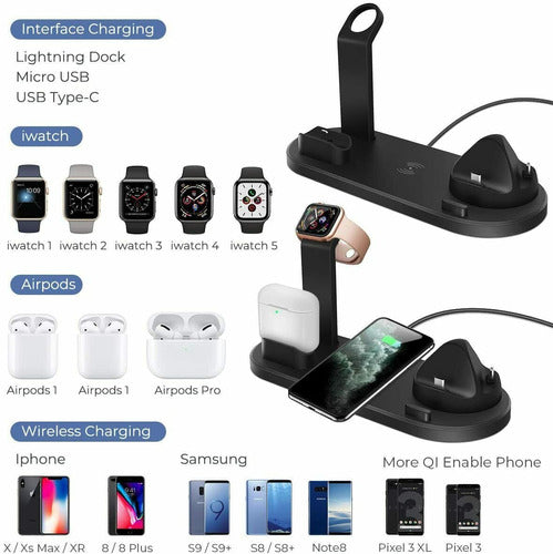 PP 5 In 1 Wireless Multi-Device Charging Base for Mobile Phones 6