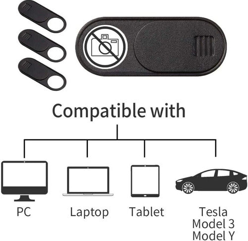 Pack X 5 Protector Cubre Webcam Deslizante Autoadhesivo 1