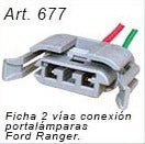 Portafich Ficha Conector 2 Vias Portalamparas Ford Ranger 0