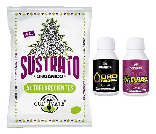 Cultivate Sustrato Autoflorecientes 25lt Oro Negro Flora Booster 100cc 0