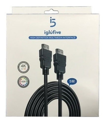 Iglufive HDMI Cable 5m High Definition Compatible with Smart TV 1