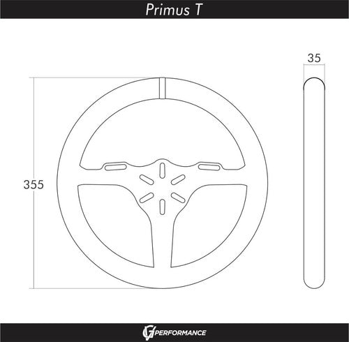 Volante Competición Primus-t 355 Plano Gamuza Gv 6c 2