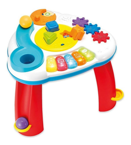 Winfun Musical Activity Table with Blocks, Balls, and Games for Babies 0