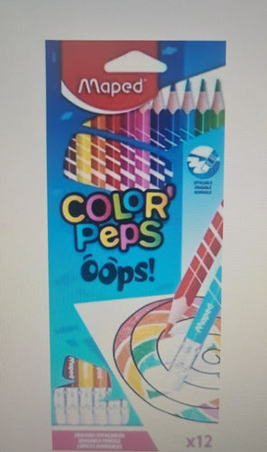 Maped Color Pencils Erasable 12 Pack 0