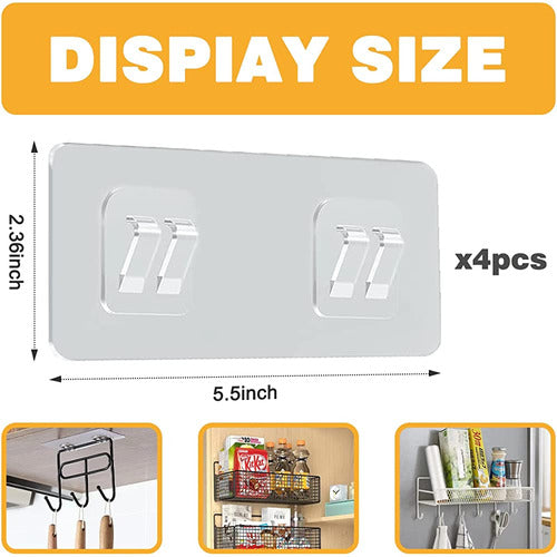 Shanzhuu 4 Pack Shower Caddy Adhesive Sticker Hooks, Corner 1