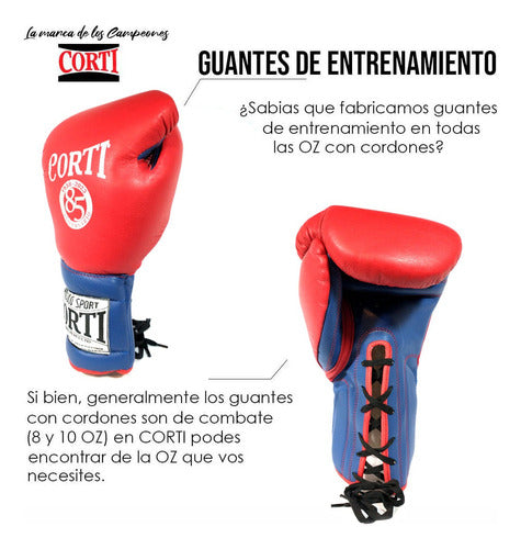 Corti Boxing Gloves 16 Oz Leather Kickboxing Professionals 26