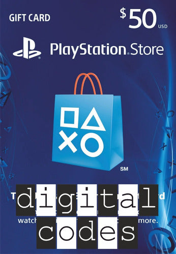 PSN Código Playstation Psn Ps4 Ps3 Usa 50 Usd Digital Codes 0