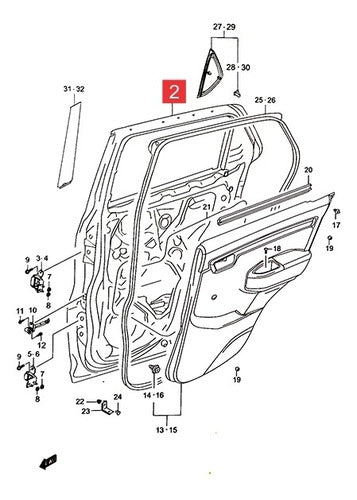 Suzuki Door Left Rear S-presso 2020- 0