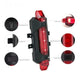 Wireless USB Bike Auxiliary Light White/Red Combo X10 Pack 3