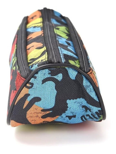 Klub Mode School Pencil Case with Three Zippers - 25x8 cm in Unicorn, Dinosaur, or Rainbow Design 2