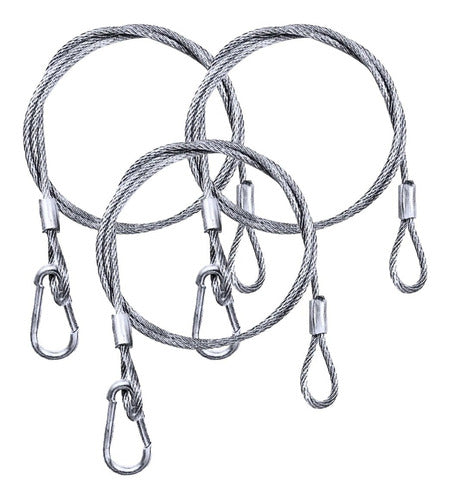 Venetian Stainless Steel Safety Cable Kit 3mm - Set of 3 0