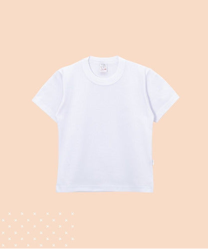 White Cotton Orange Plain Baby T-shirt 2 to 16 Yrs 0