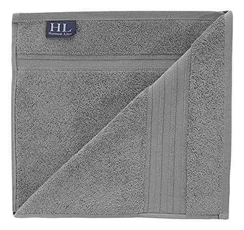 Hammam Linen Cool Grey Bath Towels 4-Pack - 27x54 Soft And Absorbent 2