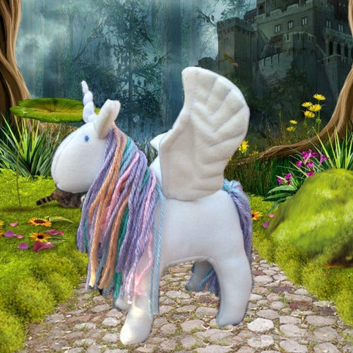 Artesanal Bambolina Del Mio Cuore Unicornio Waldorf Artesanal De Paño Naval (El De Tapado) 5