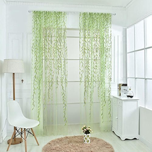 Norbi Willow Voile Tulle Room Cortina De Ventana Sheer Voile 0