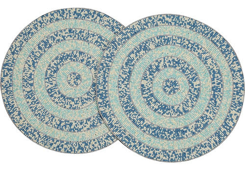 Alpha Living Home Handcrafted Beaded Round Placemats 4