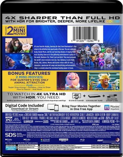 4K Ultra HD + Blu-ray Sing 2 / Ven Y Canta 2 1