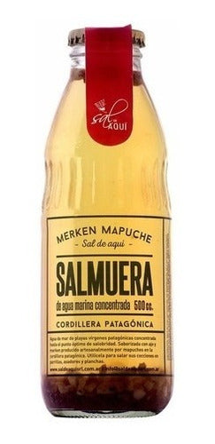 Sal de Aqui Salmuera Patagonica Merken Mapuche x500ml. Y Ajo 0