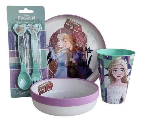 Spiderman Avenger Frozen Plate Set with Cup and Cutlery 0
