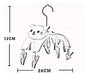 MyShopKawaii Cat-Shaped Hanging Clothes Rack + 10 Clips 26*11*11.5 cm 2