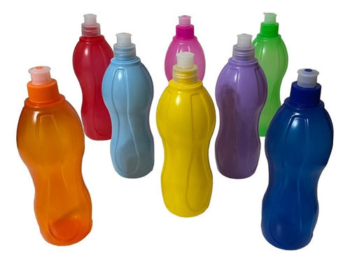 35 Botellas Plasticas Deportivas Con Pico Sport 0