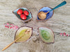 TOPYOKK Small Lake Blue and Pink Coffee and Tea Spoon Rest Set 5