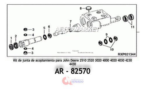 Kit Reparacion Pico Acoplamiento John Deere Ar82570 2