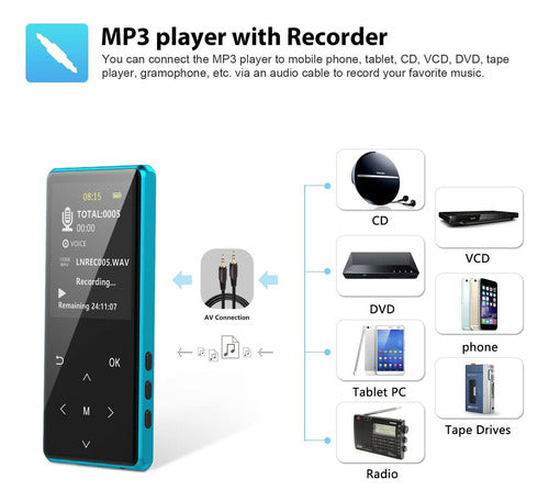 Player Mp3, Reproductores De Mp3 De 64 Gb Con Bluetooth 5.2 4