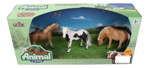 Shine Animals De La Granja Caballos 3 Pcs 1708088E.normal 0