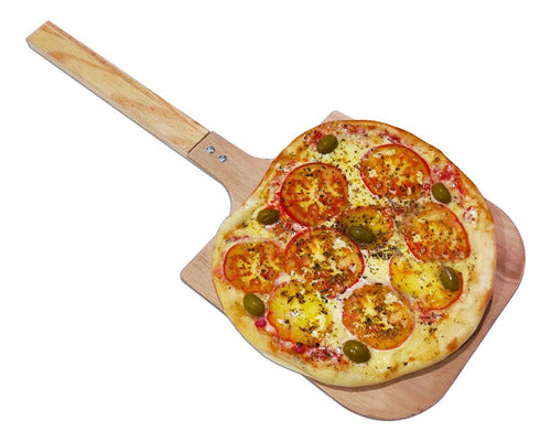 Authentic Clay Oven Pizza Peel with Wooden Handle 0