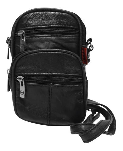 Penta Leather Crossbody Bag | Small Backpack for Men and Women 0