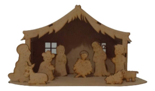 3D Nativity Scene Set with LED Light 5