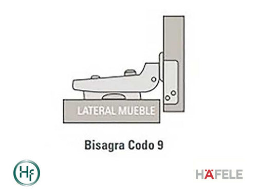 Bisagra Para Mueble Cierre Suave Codo 9 Cazoleta 35mm Hafele 3