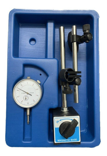 Magnetic Base + Dial Indicator Comparator 0-10mm with Case 1