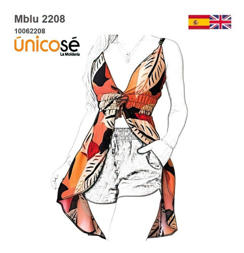 Moldes Unicose Remera Blusa Top Larga Mujer 2208 0