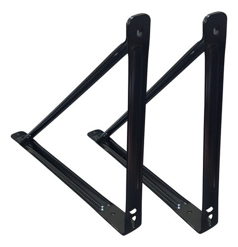 SC 2 Supports Shelf With Crossbar Bracket 250x350 Black 1