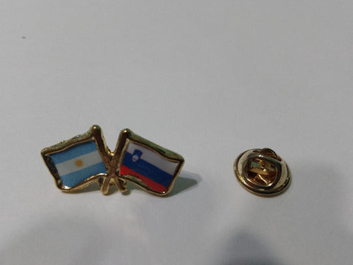 Slovenia Flag Pins with Argentina, 2 cm 0