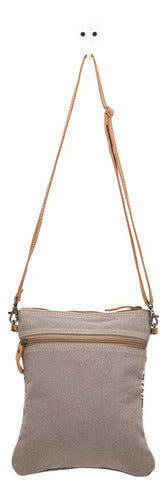 Myra Bag Runner S1452 Bolsa De Lona Y Piel De Vaca 5