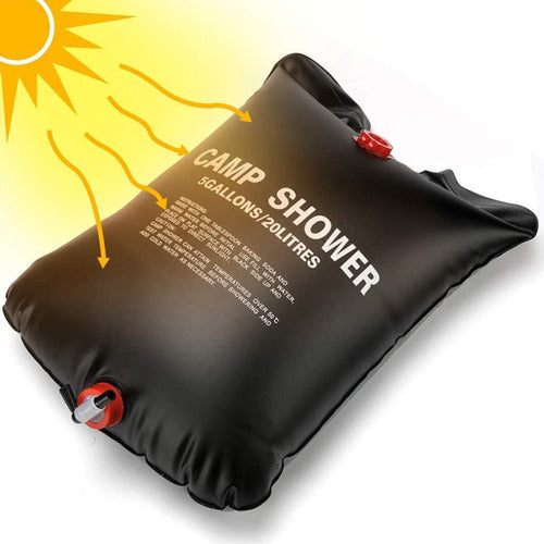 Ducha Chuveiro Portátil Solar Camping Pesca 20 Litros Banho 2