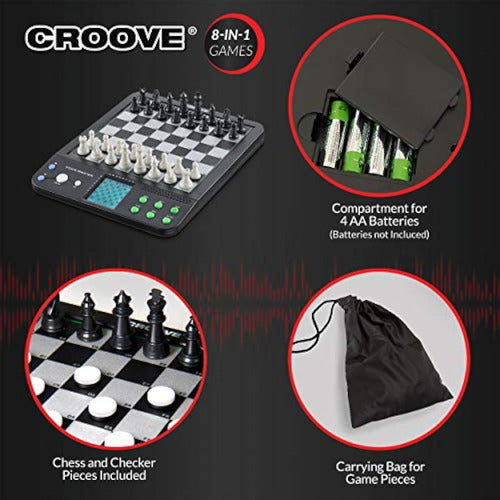 Croove Electronic Chess and Checkers Board 4