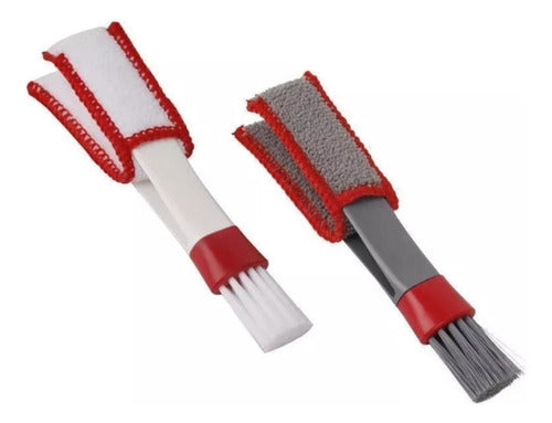 Uruventas Double Brush for Car Air Conditioning, Keyboard, and Panels 0