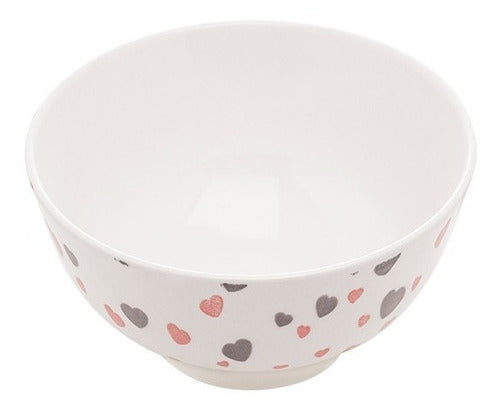 Cumbuca Bowl Tigela Porcelana De Coração Romântica 15cm 2