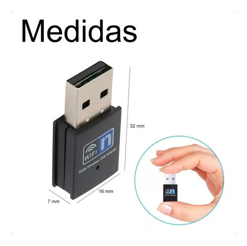 Adaptador Wifi Usb 300m Inalámbrico Wifi Dongle  - Otec 3