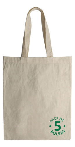 Canvas Bag 100% Cotton 40x50 Plain Handles x 5 Pack 0