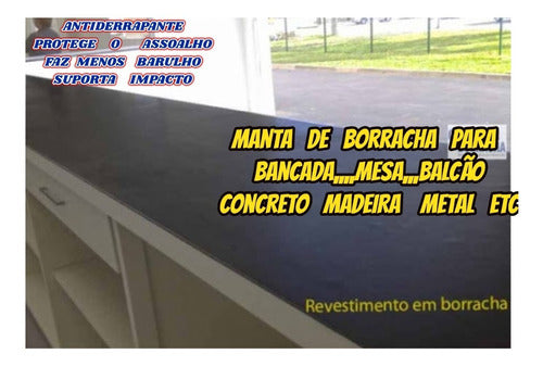 Borracha 2mm Para Bancada Mesa Balcão Geral 4.00x0.90cnt 5