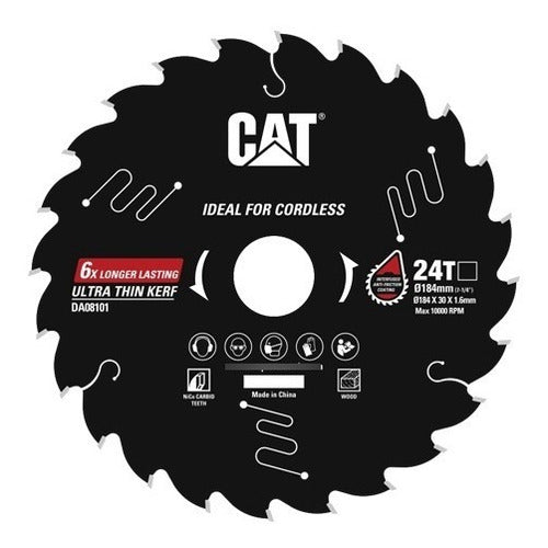 Caterpillar 184mm Fine Cut 24 Teeth Saw Blade 0