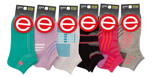 Pack of 6 Short Socks for Women by Elemento Art 101 6