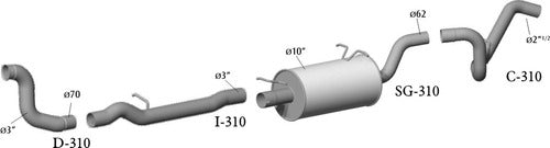 BEDOYA Installation Kit for Renault R9 and R11 Exhaust Pipe 3