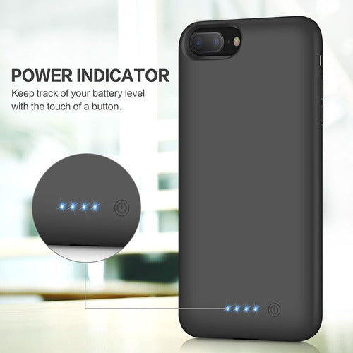 Battery Case for iPhone 6s Plus/6 Plus/7 Plus/8 Plus - 8500mAh - Black 3