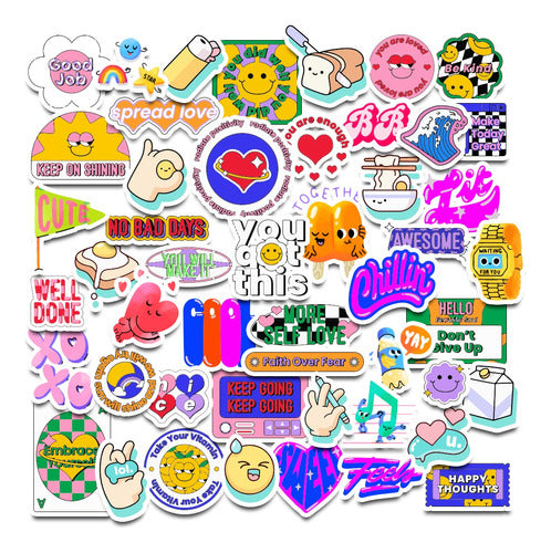 Dublin Stickers X50 Kawaii Waterproof Adhesive Stickers 0